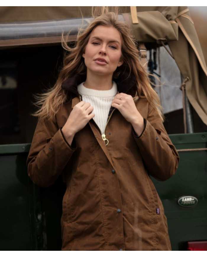 Victoria Ladies Wax Jacket Beige