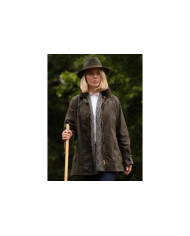 Victoria Ladies Wax Jacket Verde Oliva