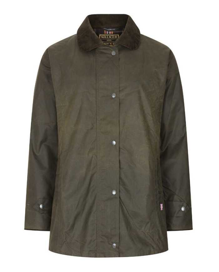 Victoria Ladies Wax Jacket Verde Oliva