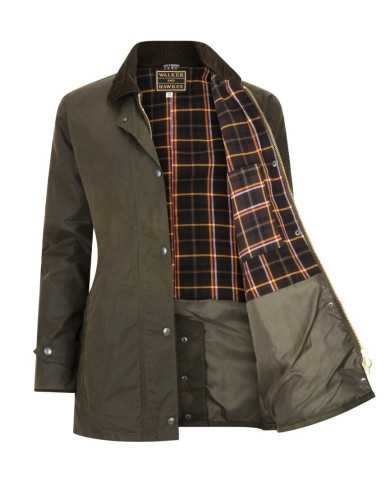Victoria Ladies Wax Jacket Verde Oliva
