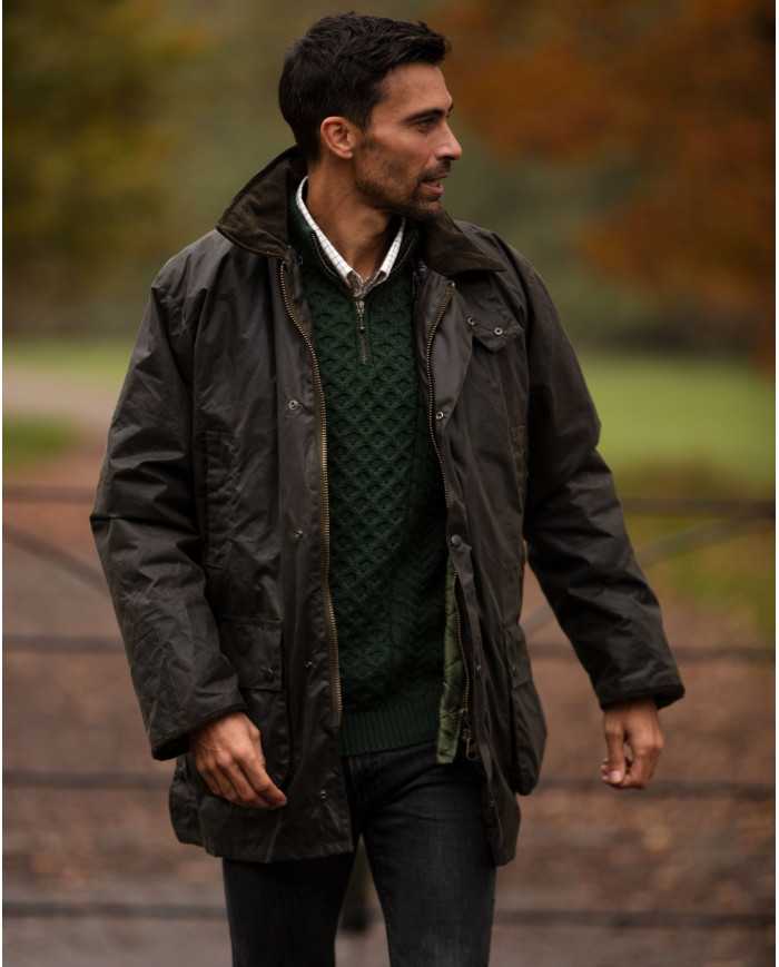 Greendale Wax Jacket Verde Oliva