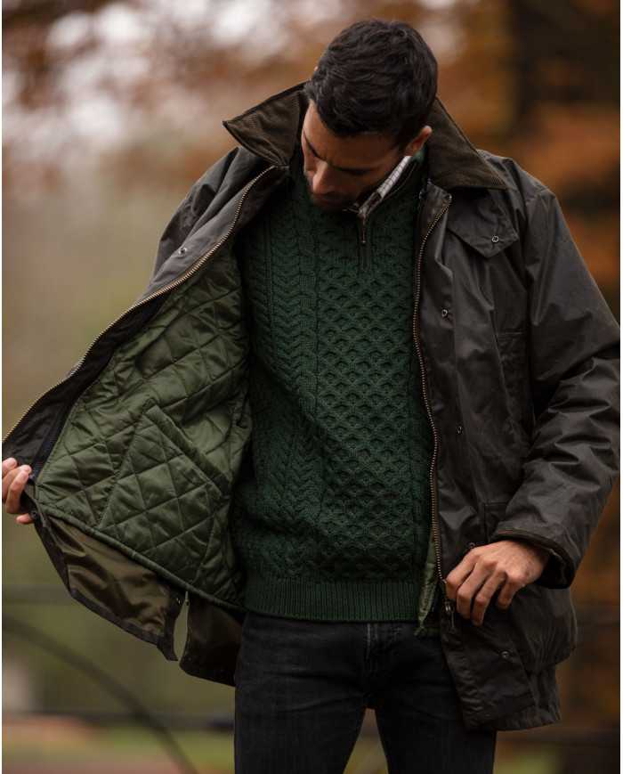 Greendale Wax Jacket Verde Oliva