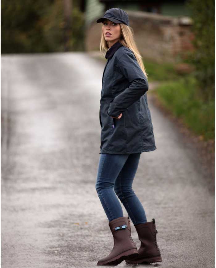 Victoria Ladies Wax Jacket Azul Marino