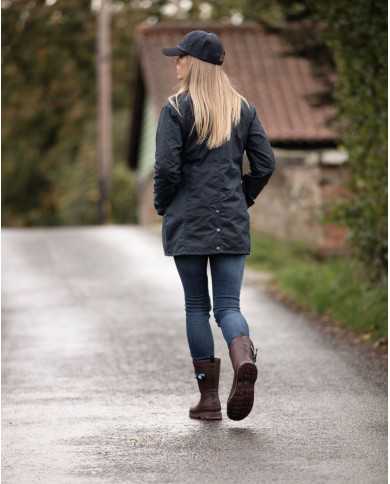 Victoria Ladies Wax Jacket Azul Marino