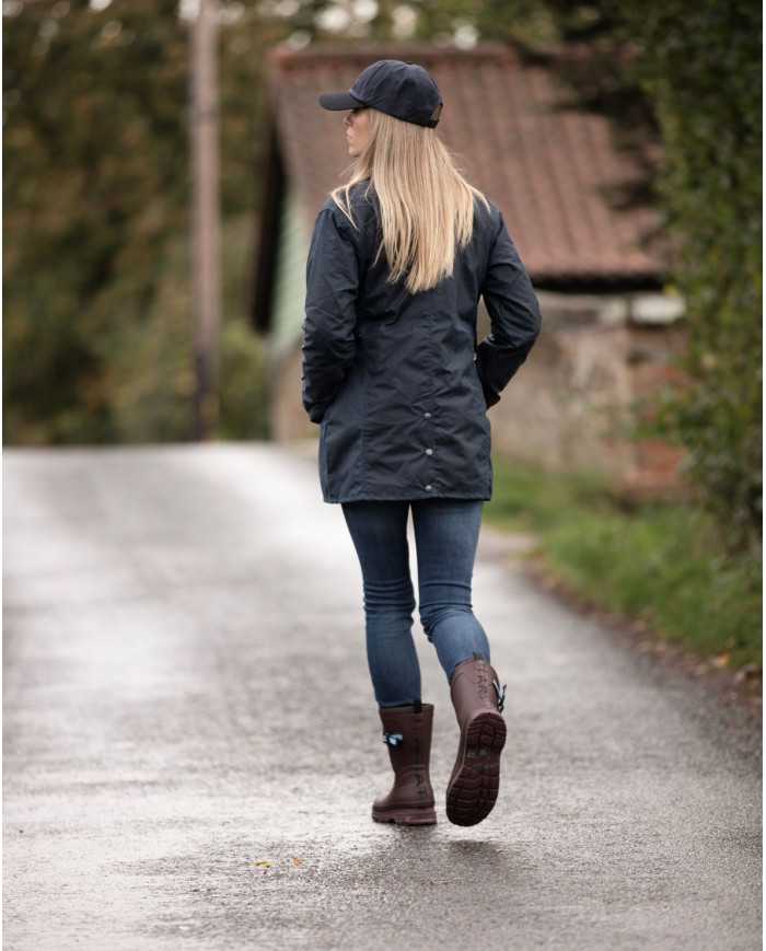 Victoria Ladies Wax Jacket Azul Marino