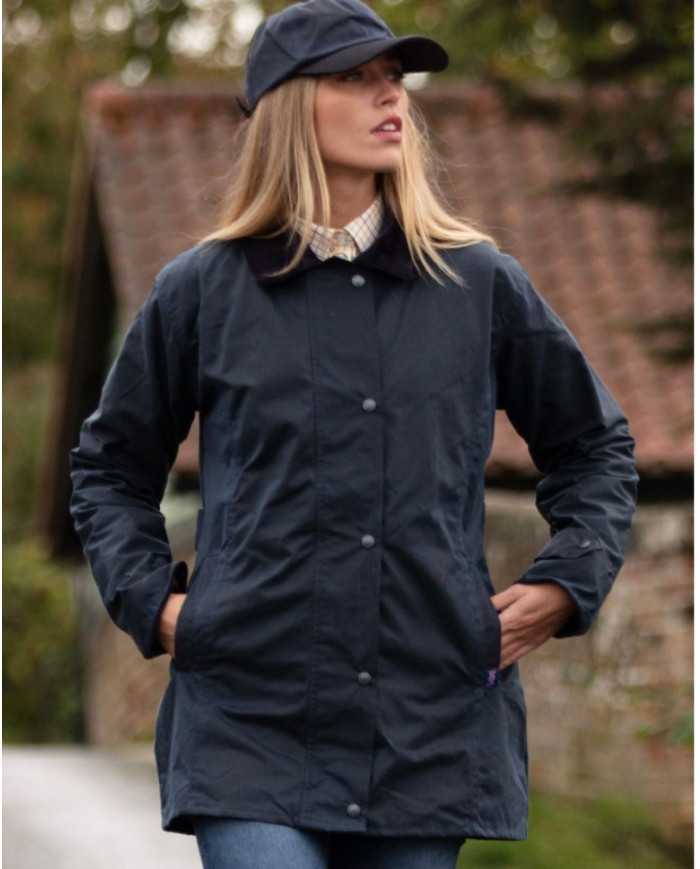 Victoria Ladies Wax Jacket Azul Marino