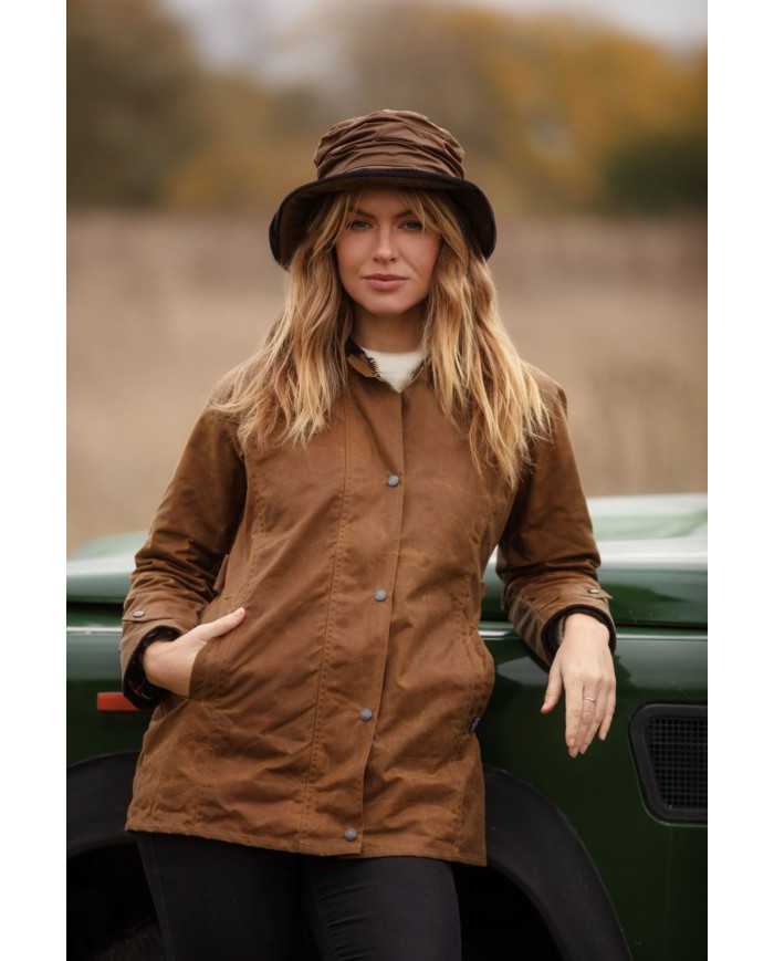 Victoria Ladies Wax Jacket Beige