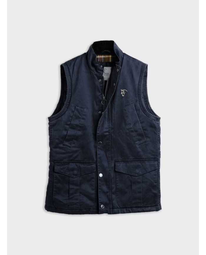 Chaleco efecto Wax Azul Marino