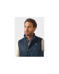 Chaleco efecto Wax Azul Marino