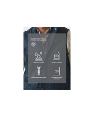 Chaleco efecto Wax Azul Marino