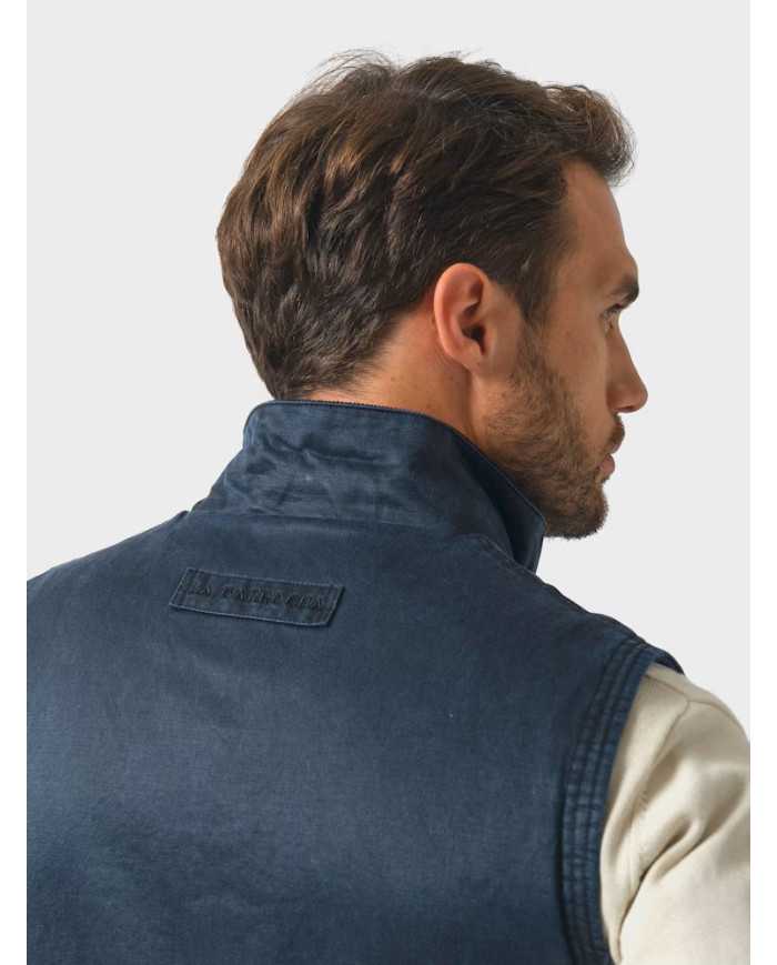 Chaleco efecto Wax Azul Marino