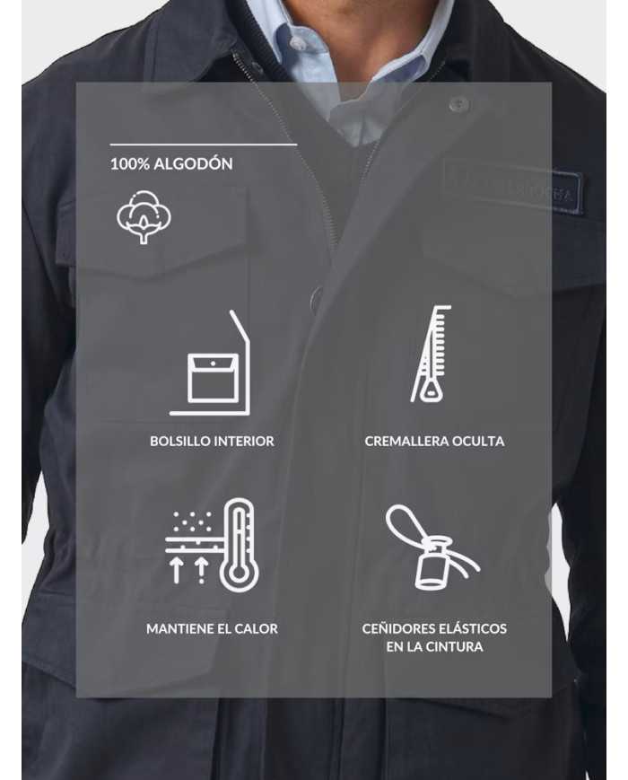 Sahariana Azul Marino