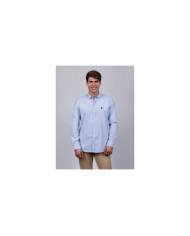 Camisa Oxford Celeste Rayas