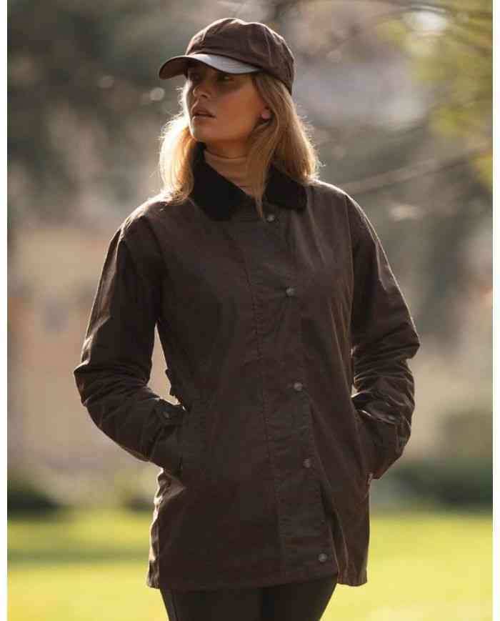 Victoria Ladies Wax Jacket Marrón