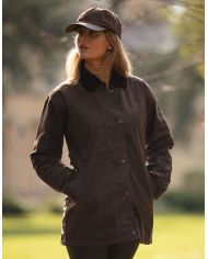Victoria Ladies Wax Jacket Marrón