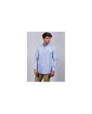 Camisa Oxford Celeste Rayas