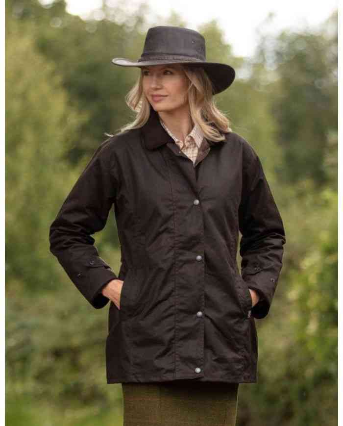 Victoria Ladies Wax Jacket Marrón