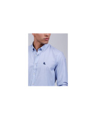 Camisa Oxford Celeste Rayas