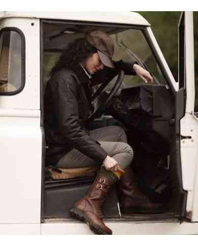 Victoria Ladies Wax Jacket Marrón