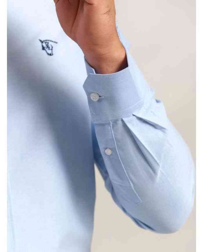Camisa Oxford Celeste