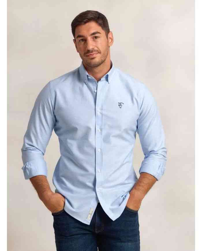 Camisa Oxford Celeste