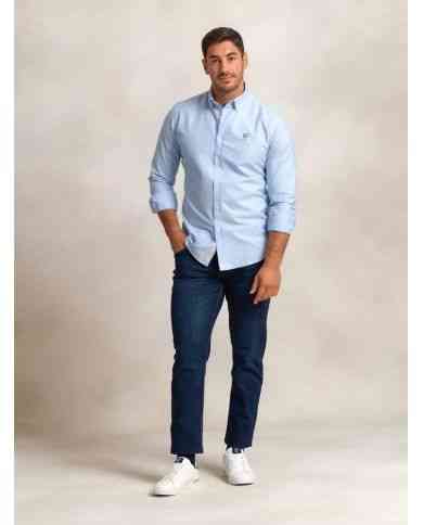 Camisa Oxford Celeste