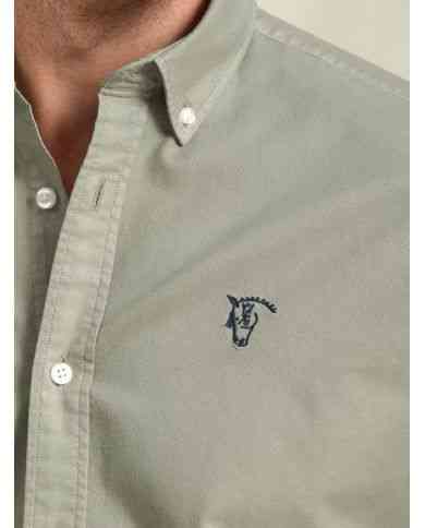 Camisa Garmed Dyed Basil