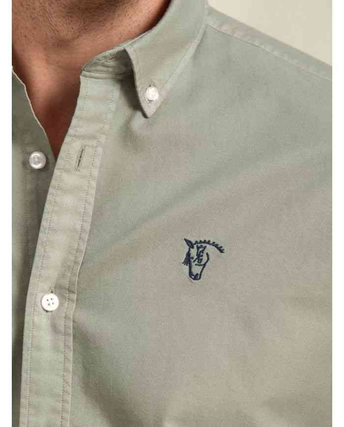 Camisa Garmed Dyed Basil