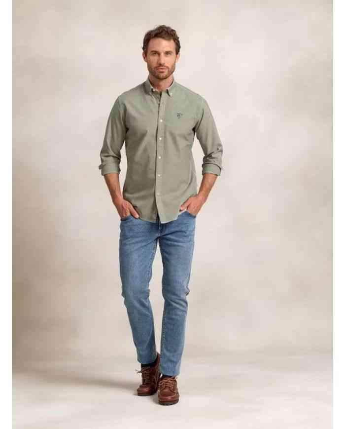 Camisa Garmed Dyed Basil