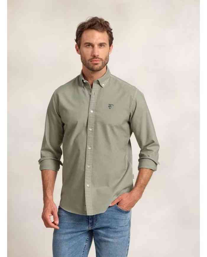 Camisa Garmed Dyed Basil