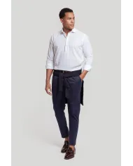 Camisa Polera de Lino Blanca