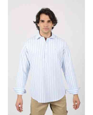 Camisa Polera Celeste