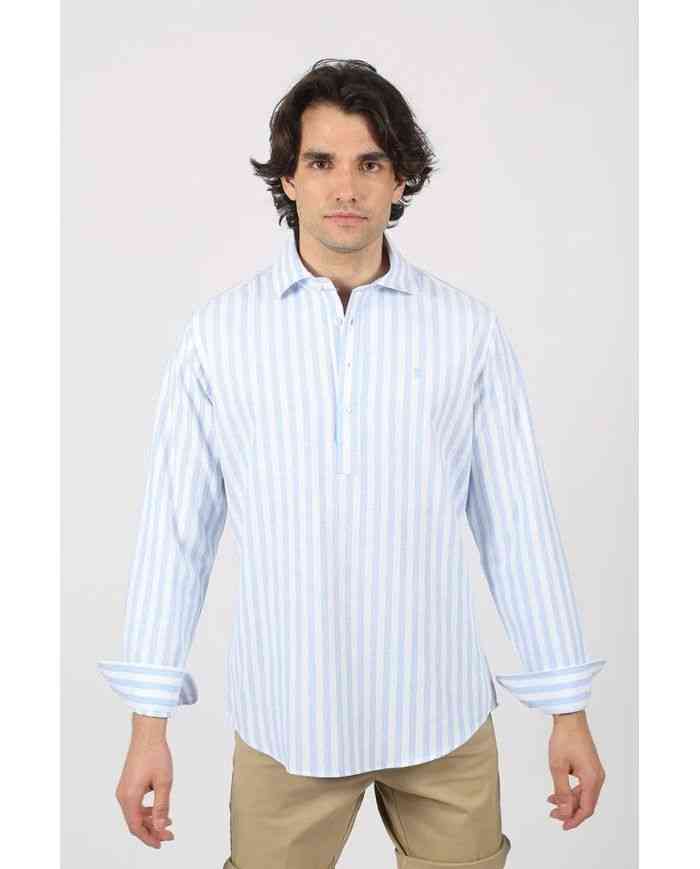 Camisa Polera Celeste