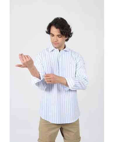 Camisa Polera Celeste