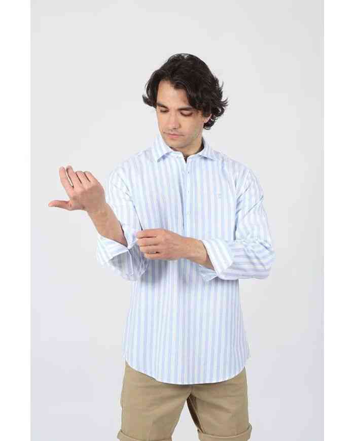 Camisa Polera Celeste