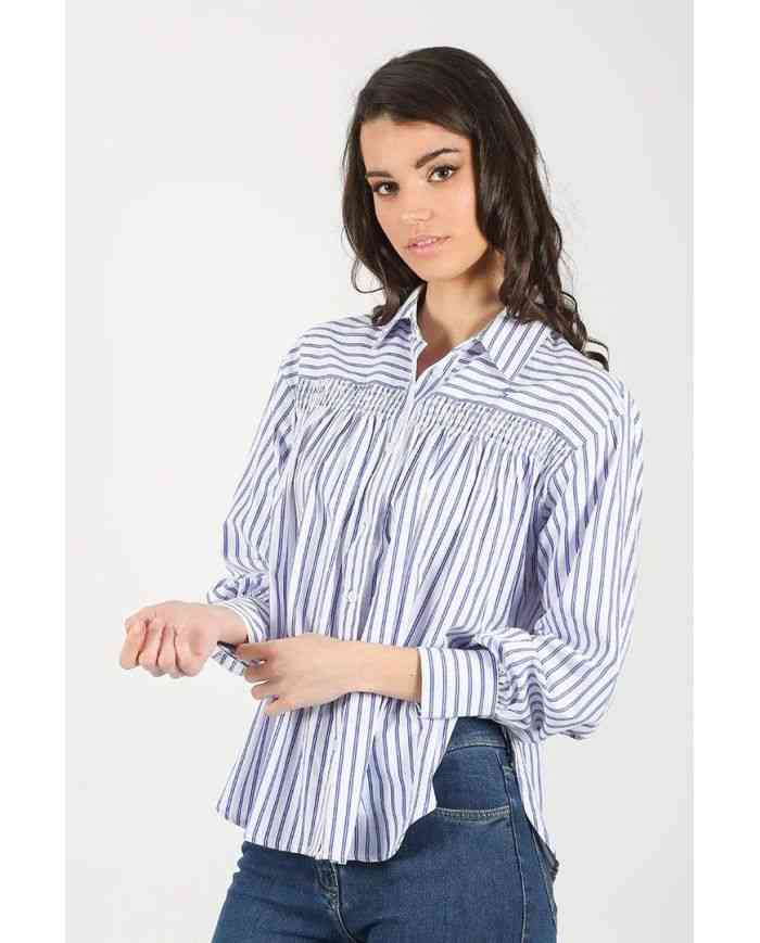 Blusa a Rayas Azul