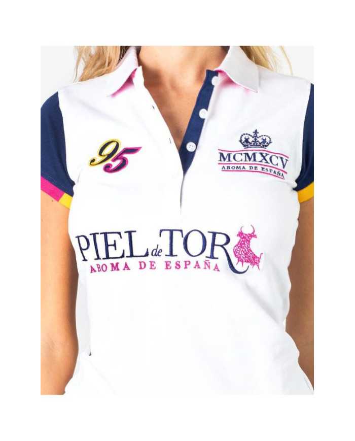 Polo Blanco Bordado Capote