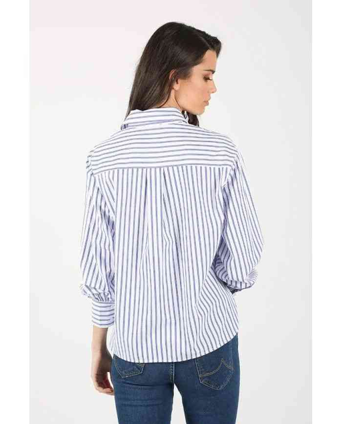 Blusa a Rayas Azul