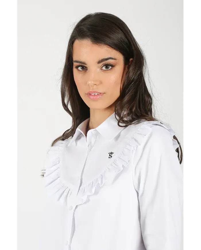 Blusa Blanca Volantes