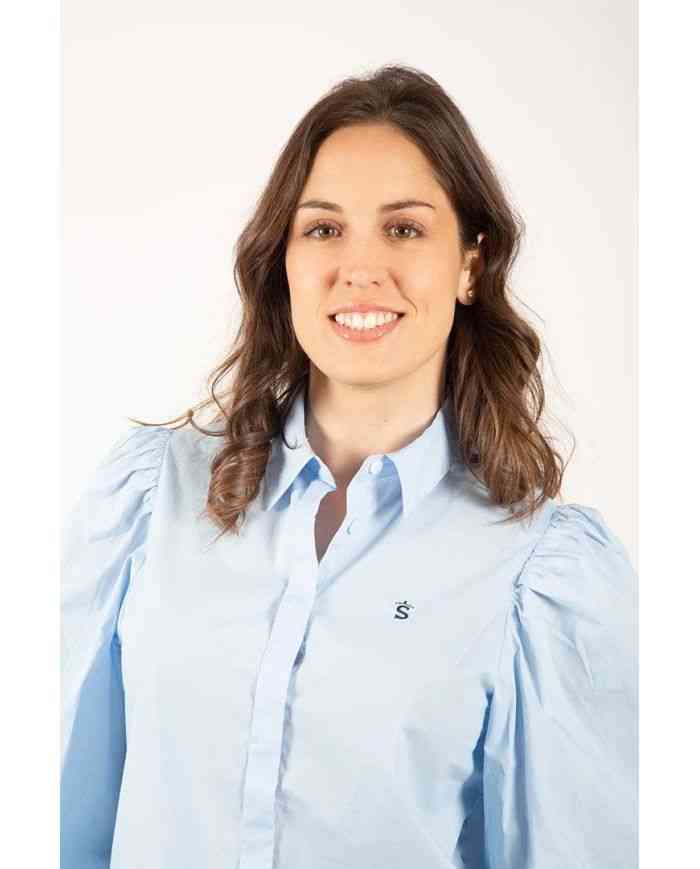 Blusa Abullonada Celeste