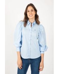 Blusa Abullonada Celeste