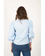Blusa Abullonada Celeste