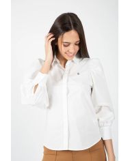 Blusa Abullonada Blanca