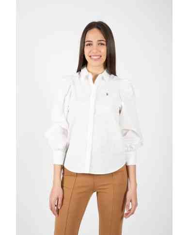 Blusa Abullonada Blanca