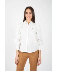 Blusa Abullonada Blanca