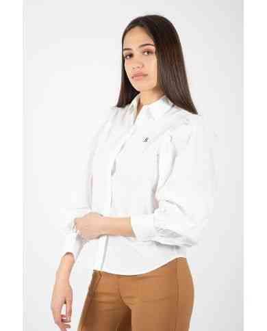 Blusa Abullonada Blanca
