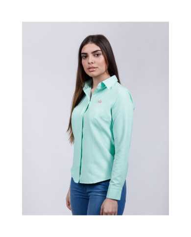 Camisa Oxford Verde Agua