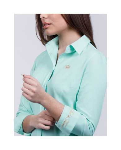 Camisa Oxford Verde Agua