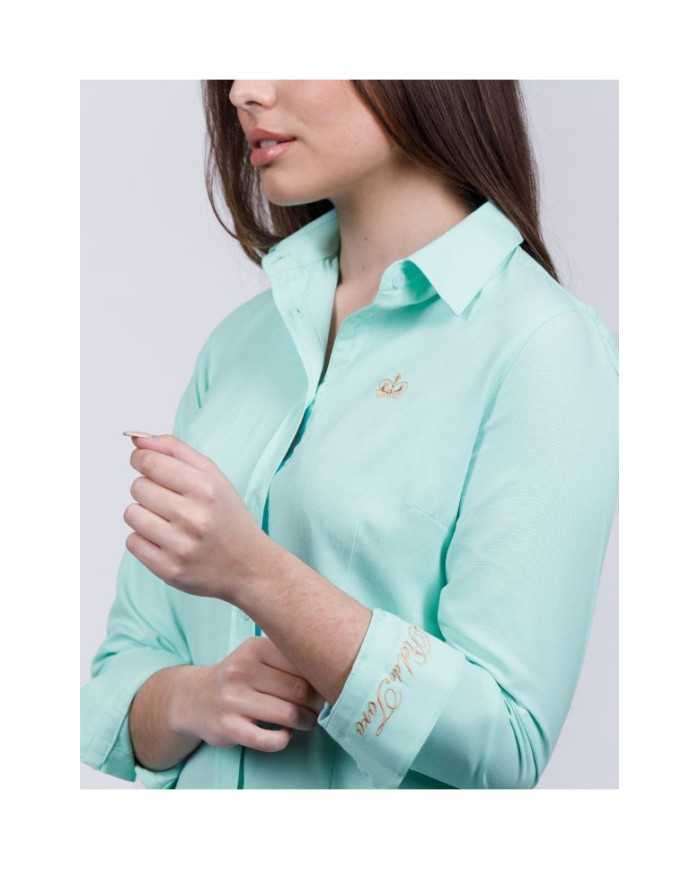 Camisa Oxford Verde Agua