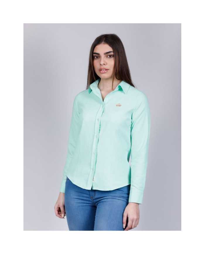 Camisa Oxford Verde Agua